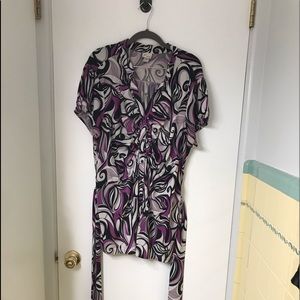 Lane Bryant purple pattern top size 14/16